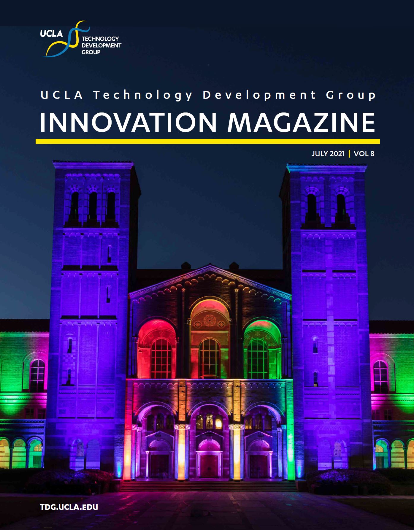 UCLA TDG Innovation Magazine July 2021 Cover