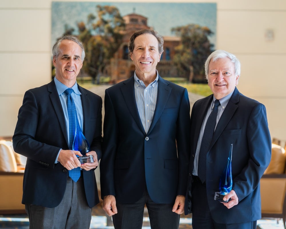 David A. Piacquad with the Amgen Early Innovator Award recipients