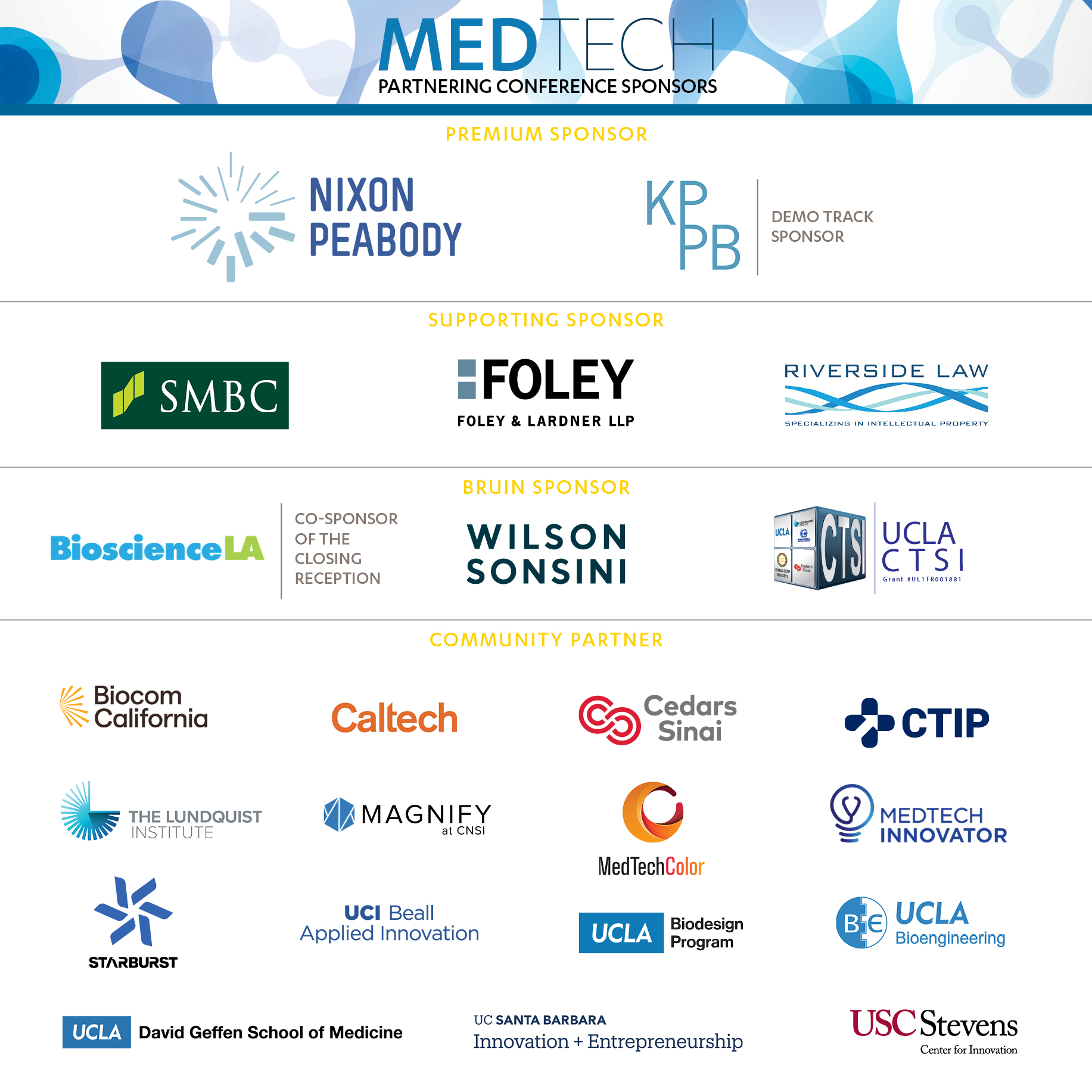 Medtech 2022 Sponsors