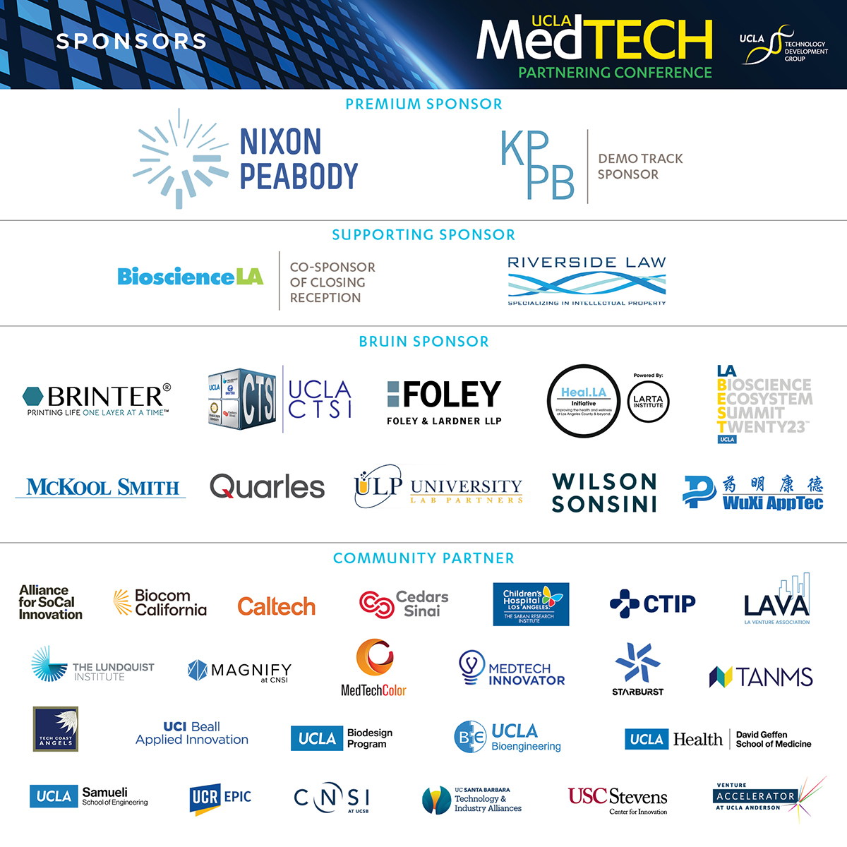 MedTech 2023 Sponsors