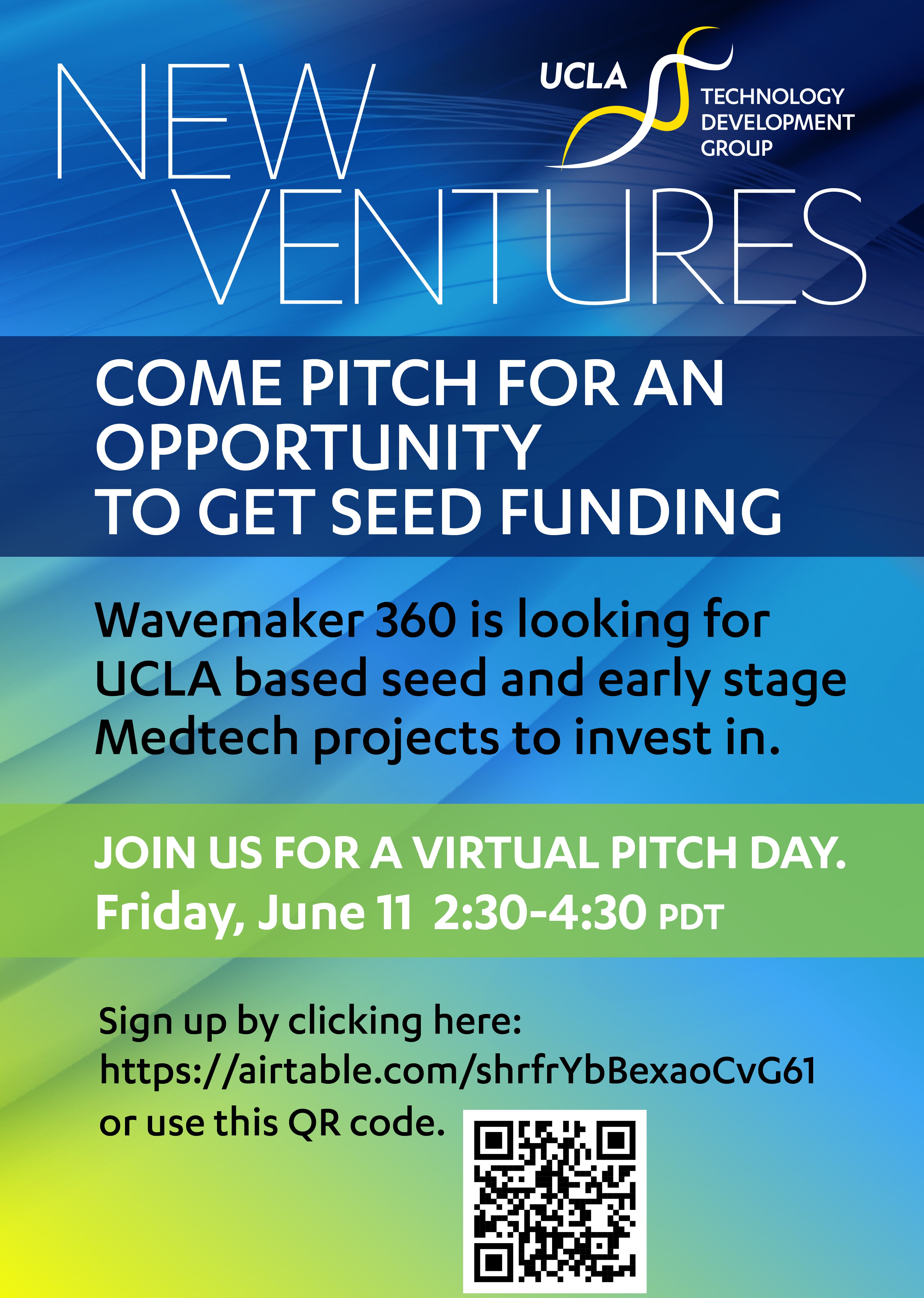 New Ventures Wavemaker 360 Pitch Day