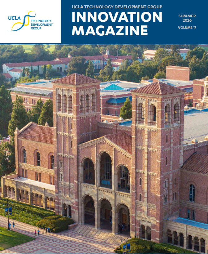 cover photo with Royce Hall of UCLA TDG Innovation Magazin