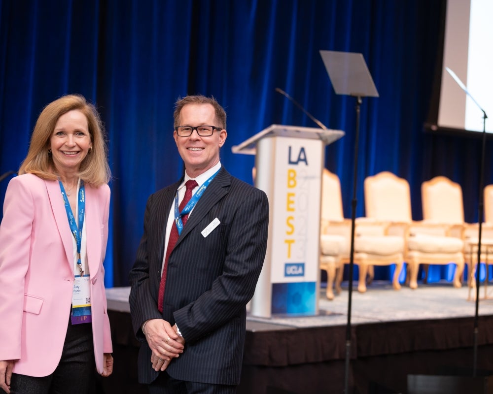 LABEST Emcee Judy Fortin and LABEST Co-Founder Mark Wisniewski